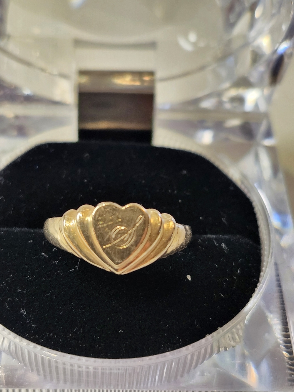 Elegant Solid Yellow Gold Ring 10k Size-6